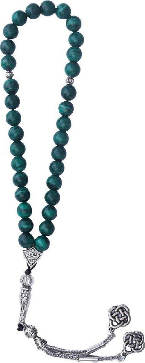 Malakit Doğal Taş Tesbih 33'Lü