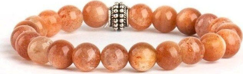 Güneş Taşı Doğal Taş Bileklik (8mm Küre Kesim)