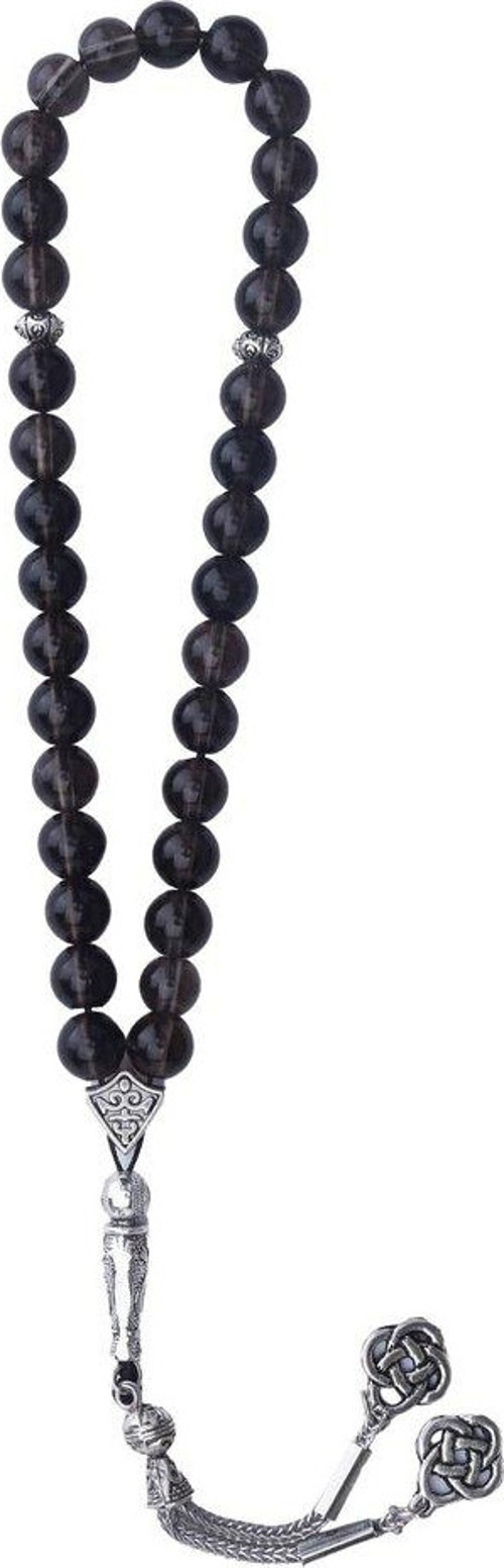 Dumanlı Kuvars Doğal Taş Tesbih 33'Lü