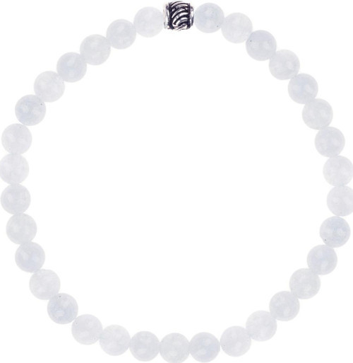 Akuamarin Doğal Taş Bileklik (6mm Küre Kesim)