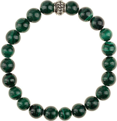 Malakit Doğaltaş Bileklik (8mm Küre Kesim)