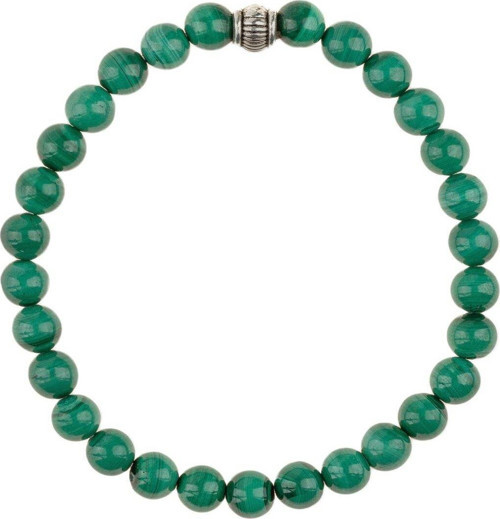 Malakit Doğal Taş Bileklik (6mm Küre Kesim)