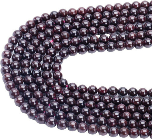 Lal Granat Doğal Taş Dizi (6mm Küre Kesim)