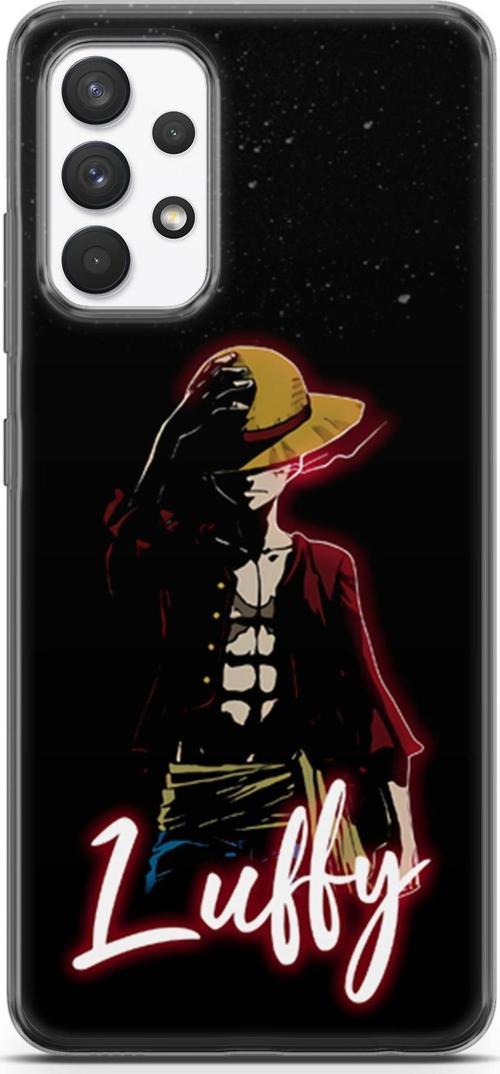 Samsung Galaxy A13 4G için Anime 36 Lüks One Piece Luffy Siyah