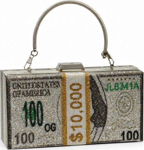 Kadın Abiye Portföy Çanta Dolar Desenlı Gf-01