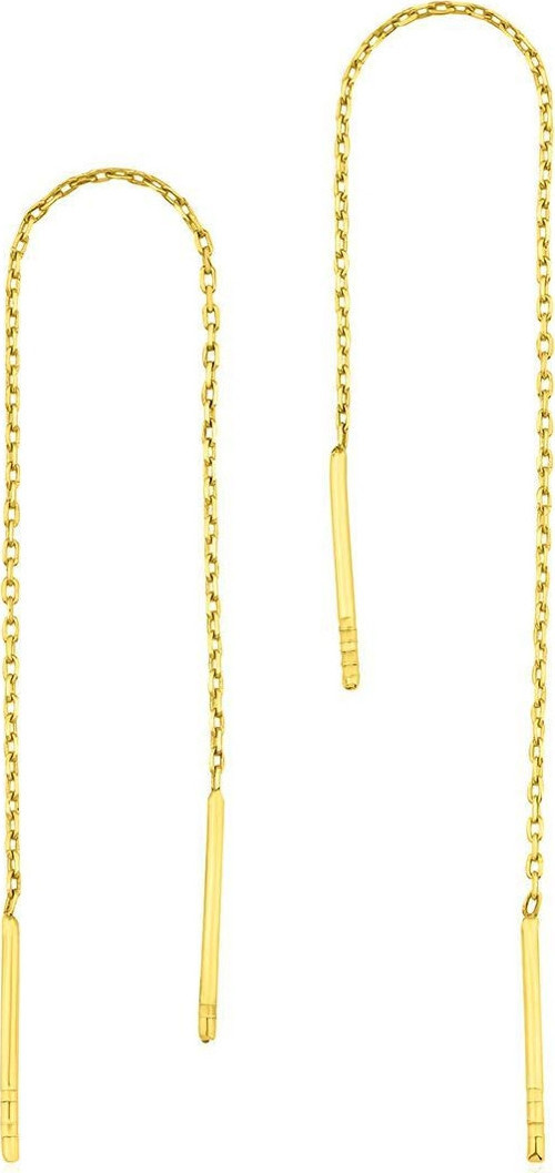 14 Ayar Altın Zincir Sallantılı Küpe