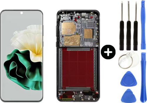 Huawei P60 Pro MNA-AL00 Uyumlu Çıtalı OLED Lcd Ekran Dokunmatik + Tamir Seti