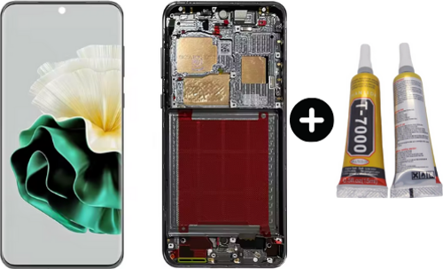 Huawei P60 Pro MNA-AL00 Uyumlu Çıtalı Servis Lcd Ekran Dokunmatik + B7000