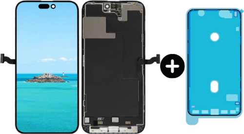 iPhone 15 Pro Uyumlu A+ Kalite Lcd Dokunmatik Ekran + Toz Bandı