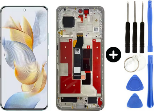 Huawei Honor 90 REA-NX9 Uyumlu Çıtalı A Kalite Lcd Ekran Dokunmatik Beyaz + Tamir Seti