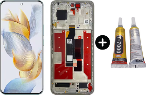 Huawei Honor 90 REA-NX9 Uyumlu Çıtalı HK Lcd Ekran Dokunmatik Siyah + B7000