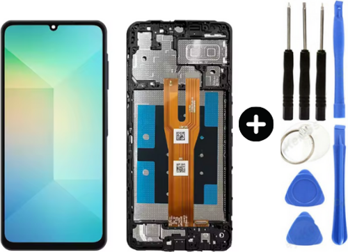 Samsung A06 SM-A065F Uyumlu Çıtalı Lcd Ekran Dokunmatik + Tamir Seti