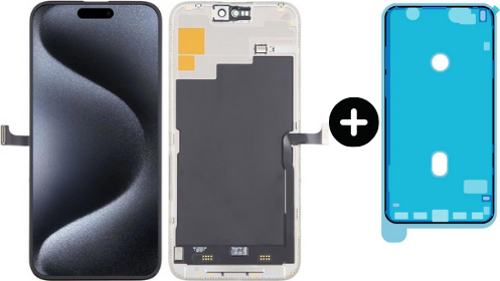 iPhone 15 Pro Max Uyumlu İncell Lcd Dokunmatik Ekran + Toz Bandı