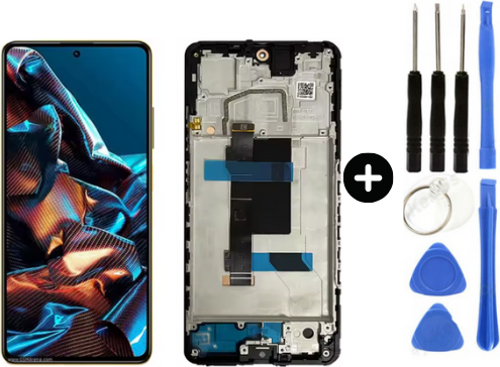 Xiaomi Pocophone Poco X5 Pro 5G Uyumlu Çıtalı A Kalite Lcd Ekran Dokunmatik 22101320I + Tamir Seti
