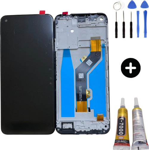 Tecno Spark 7 Pro KF8 Uyumlu Çıtalı OLED Lcd Ekran Dokunmatik + Montaj Seti
