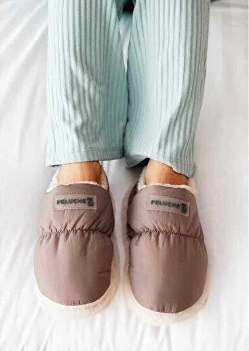 Dark Plum Parachute Women Slipper Kadın Günlük Ev Pandufu PAR-KKM Kahverengi