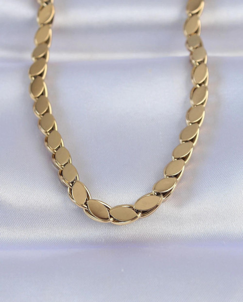 316L Çelik Gold Renk Arpa Model Kolye