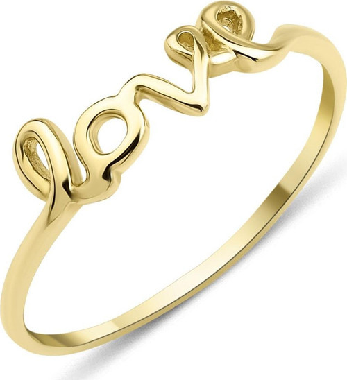 14 Ayar Altın Love Yüzük