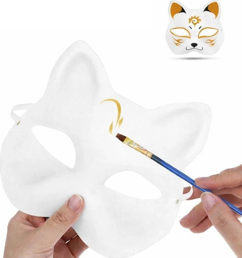 Boyanabilir Kedi Model Maske – Kendi Tasarımını Oluştur
