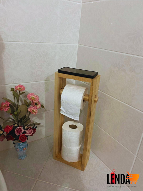 Doğal Desenli Dekoratif Tuvalet Kağıtlığı (Çam Ağacından Üretilmiştir)