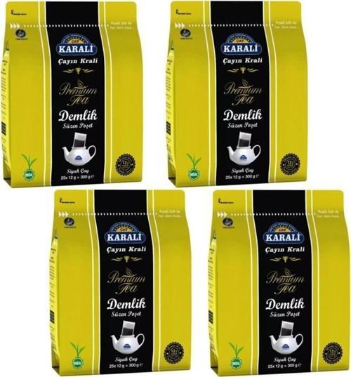 Premium Demlik Poşet Siyah Çay 25 Li 4 Adet