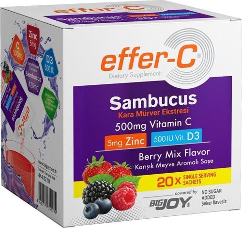 Effer-C-Vitamin C Sambucus Berry Mix 20 Sachets