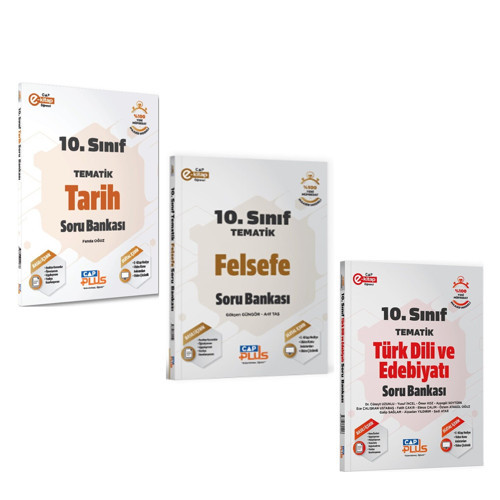Çap Yayınları 10.Sınıf Felsefe Grubu Tarih ve Türk Dili Edebiyatı Soru Bankası Seti 3 Kitap