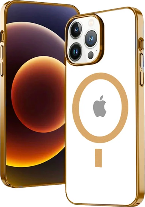 Ally iPhone 13 Pro Max 6.7inç Magsafe Uyumlu Renkli Kenar Silikon Kılıf-(5775)