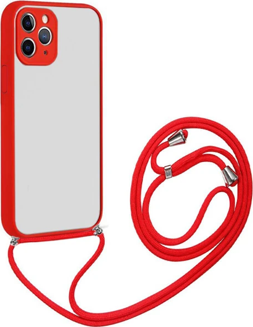ALLY iPhone 12 Pro Max 6.7 Askılı Koruyucu Silikon Kılıf-(5775)