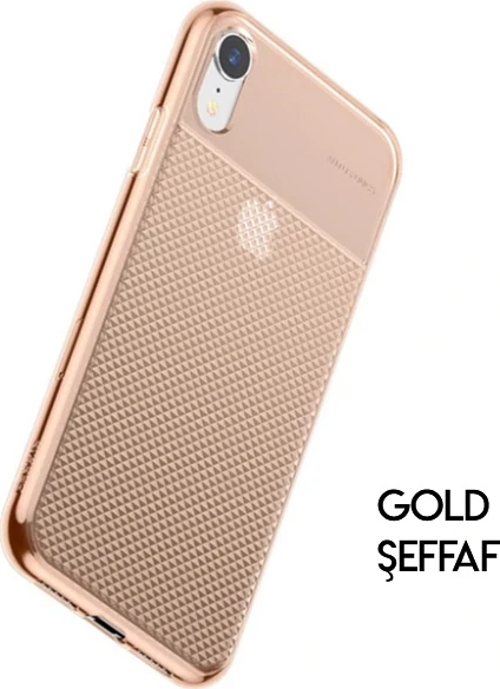 Baseus İphone Xr 6.1 Glistenıng Şeffaf Lüx Silikon Kılıf-(5775)