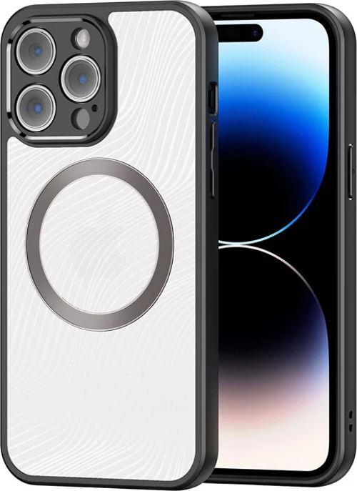 Dux Ducis iPhone 14 Pro Aimo Series MagSafe Premium Buzlu Sert PC-TPU Kılıf-(5775)