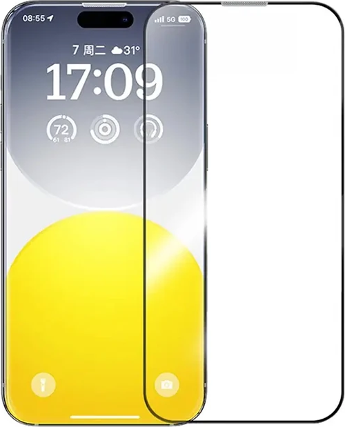Baseus Schott iPhone 15 Plus HD Tempered Full Koruma Cam Ekran Koruyucu-(5775)