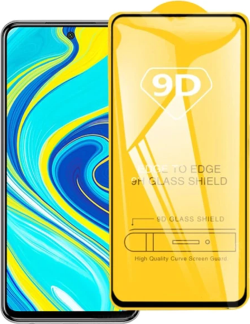 Xiaomi Redmi Note 9 Pro 9D Full Glue Tempered Cam Ekran Koruyucu-(5775)