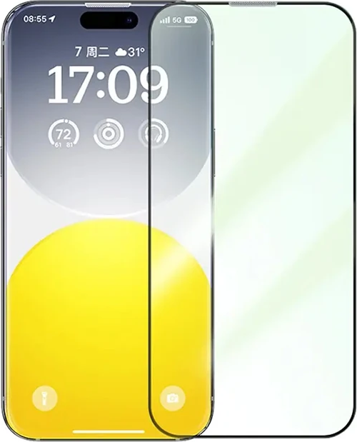 Baseus Corning iPhone 15 Plus Full Koruma Eye-Protection Tempered Cam Ekran Koruyucu-(5775)