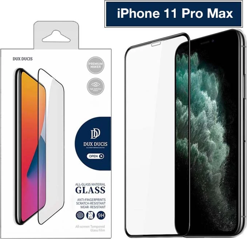 Dux Ducis iPhone 11 Pro Max Tempered Cam Ekran Koruyucu 10D Full Kaplama-(5775)