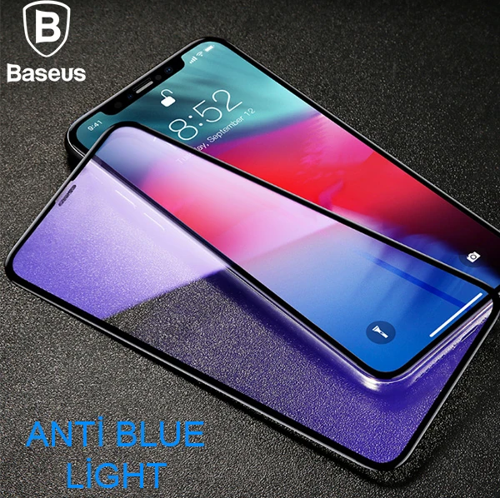 Baseus İphone 11 Pro 0.3mm Rigid Edge Anti Blue Light Kırılmaz Cam Koruyucu-(5775)