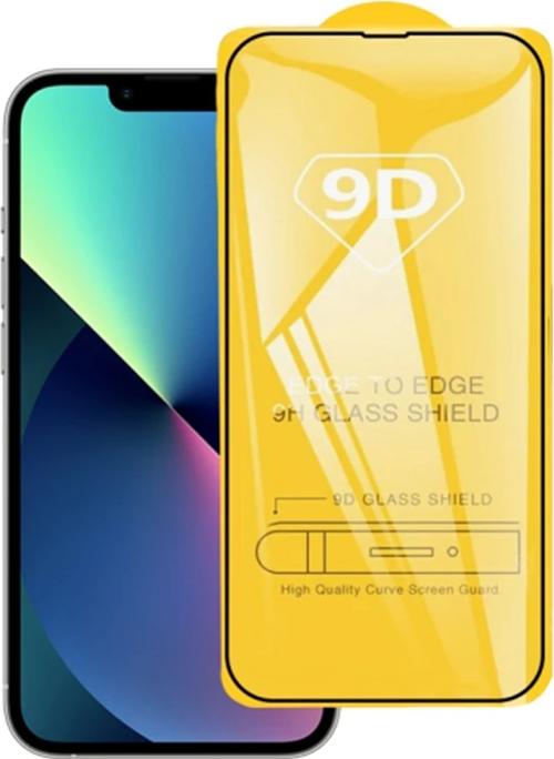 Ally iPhone 14 6.1 Full Glue-Tempered Cam Ekran Koruyucu-(5775)