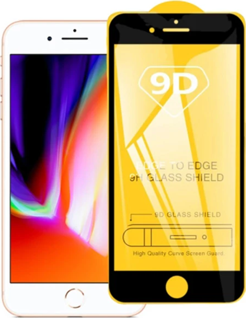 ALLY iPhone 8 Plus -7 Plus 9D Full Glue Tempered Cam Ekran Koruyucu-(5775)