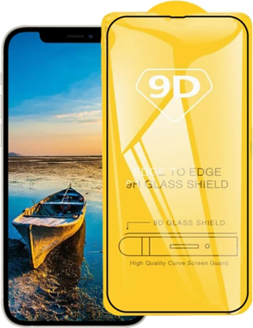 Ally Full Kaplama iPhone 13 Mini 5.4 Full Glue Cam Ekran Koruyucu-(5775)