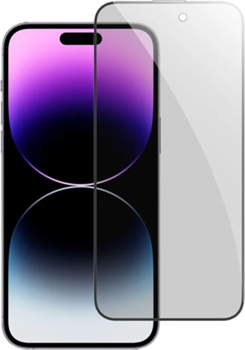 Ally iPhone 15 Plus Privacy Hayalet Full Koruma Tempered Cam Ekran Koruyucu-(5775)