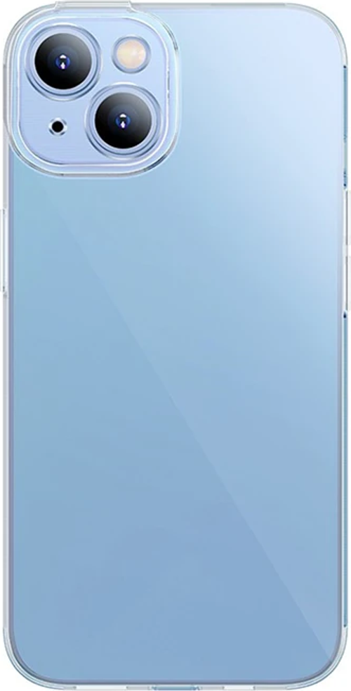 Baseus Simple Case iPhone 14 Plus 6.7 Kamera Korumalı İnce Silikon Şeffaf Kılıf-(5775)