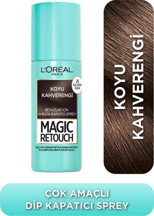 Magic Retouch Beyaz Dipleri Kapatıcı Sprey - Koyu Kahverengi