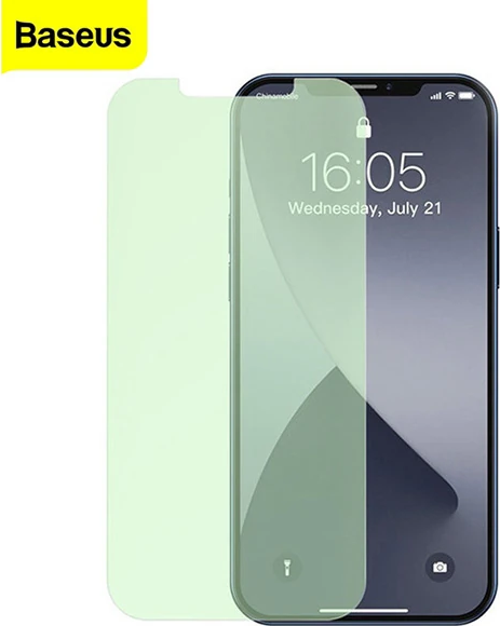 BASEUS İPhone 12 Mini 0.15mm Full Tempered Cam Ekran Koruyucu 2Set Anti-Bluelight-(5775)