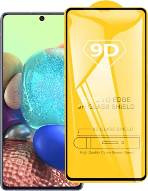 ALLY SM Galaxy A71 9D Full Glue Tempered Cam Ekran Koruyucu-(5775)