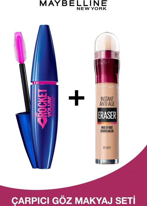Volum' Express Rocket Ekstra Siyah Maskara & Instant Anti Age Eraser Kapatıcı - 01 Light