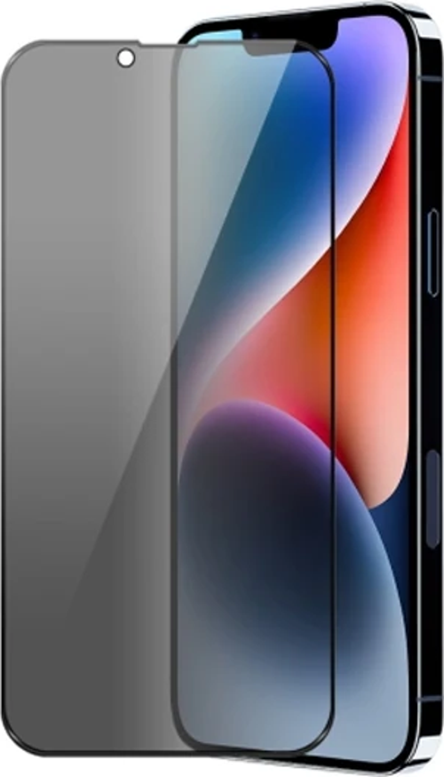 ALLY İPhone 14 6.1 3D Full Privacy Gizlilik Cam Ekran Koruyucu Anti-Spy-(5775)