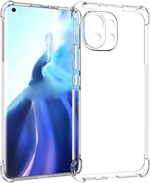 Xiaomi Mi 11 Kamera Korumalı Shockproof Darbe Emici Silikon Kılıf-(5775)
