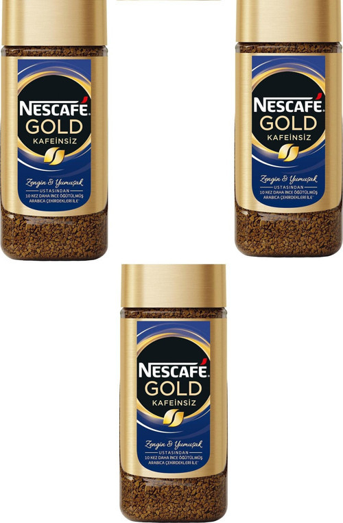 Kafeinsiz Gold Kahve 100gr x3 300 gr