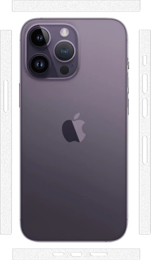 ALLY iPhone 14 Pro Hidrojel Hayalet Yan Alt Üst Kaplama Koruyucu Film-(5775)