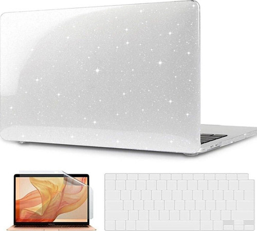Macbook Air 13 Inç M1 Çip A2337 Tam Uyumlu Alt Üst Kılıf + Klavye Kılıfı + Ekran Koruyucu Film